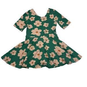 Remie Girl Green Floral Skirted Leo